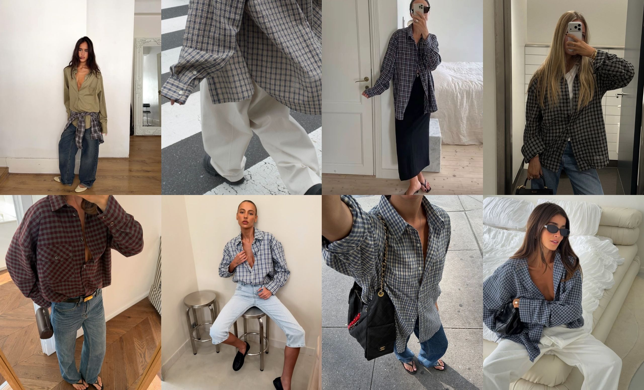 tendance mode chemise à carreaux